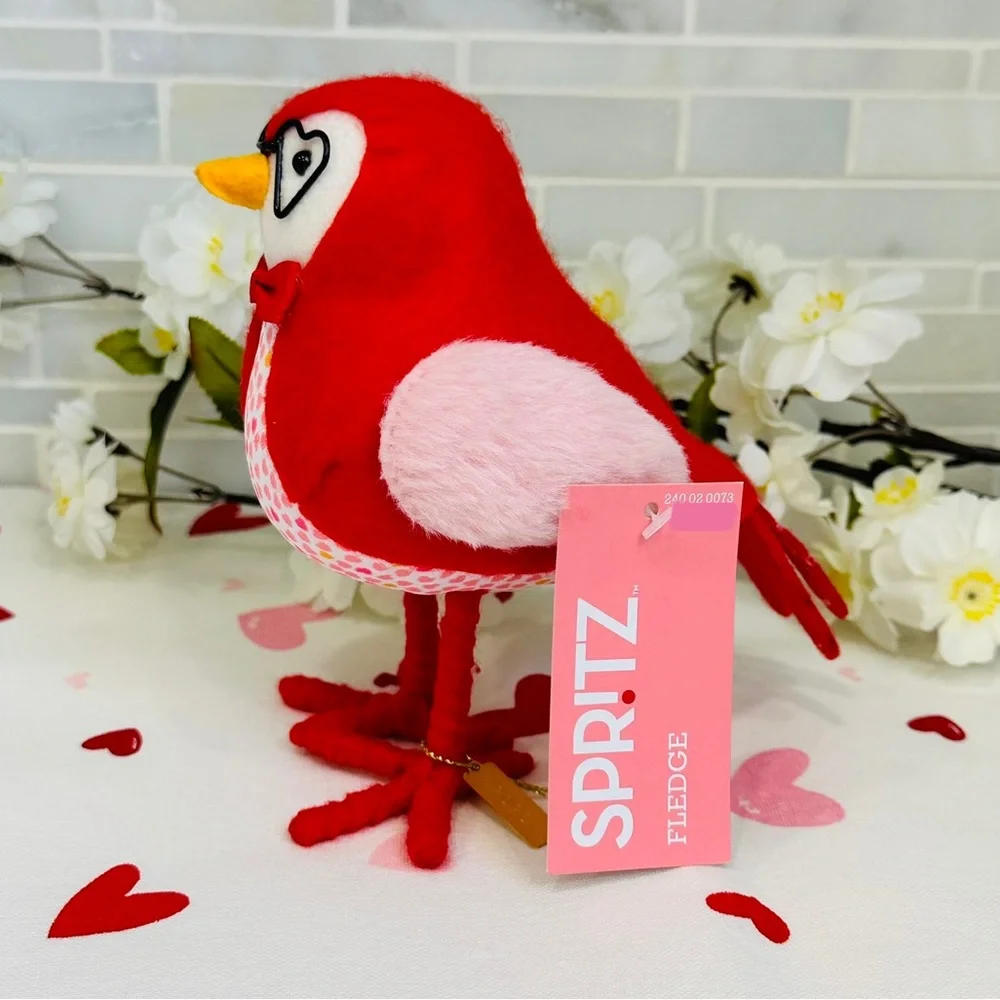 NEW Target 2023 Spritz Fabric Valentine’s Bird Fledge - Heart Glasses